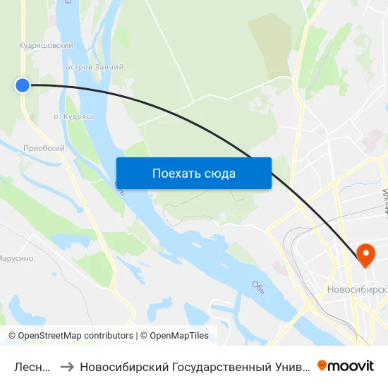 Лесничество to Новосибирский Государственный Университет Экономики И Управления map