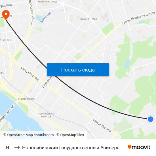 Нгпу to Новосибирский Государственный Университет Экономики И Управления map