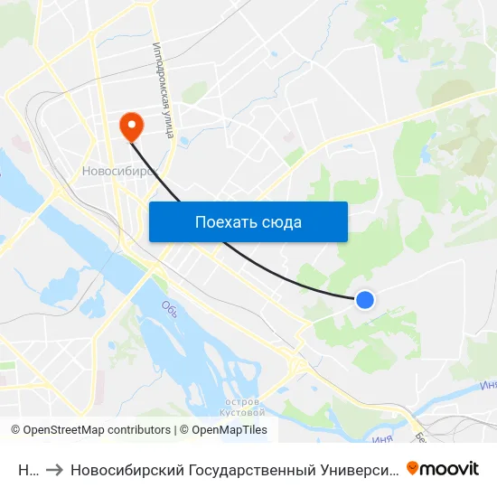 Нгпу to Новосибирский Государственный Университет Экономики И Управления map