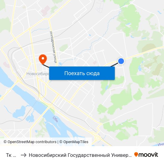 Тк Лента to Новосибирский Государственный Университет Экономики И Управления map