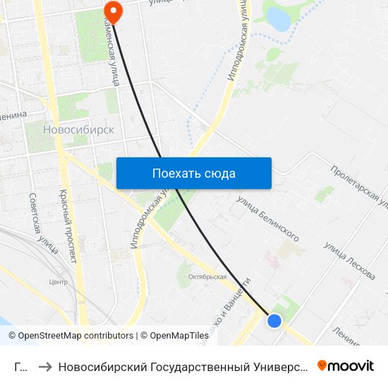 Гпнтб to Новосибирский Государственный Университет Экономики И Управления map