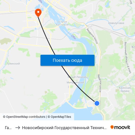Гараж to Новосибирский Государственный Технический Университет map