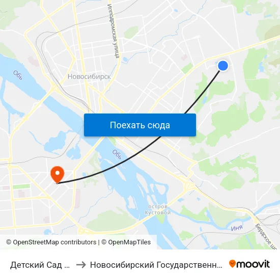 Детский Сад (Лазурная Ул.) to Новосибирский Государственный Технический Университет map