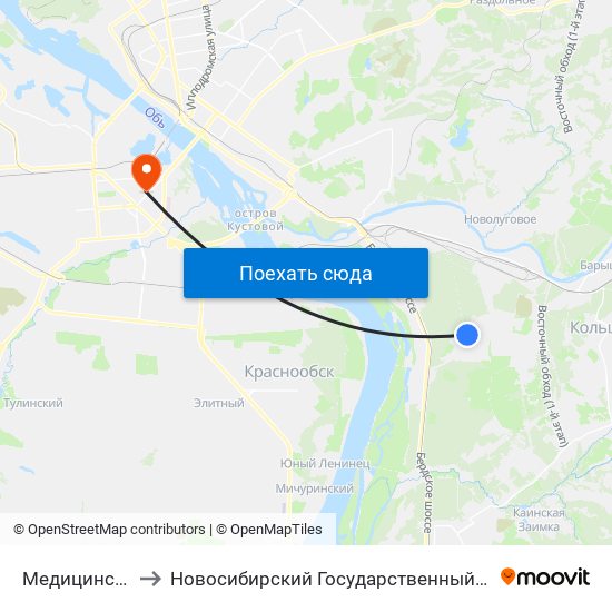 Медицинский Центр to Новосибирский Государственный Технический Университет map