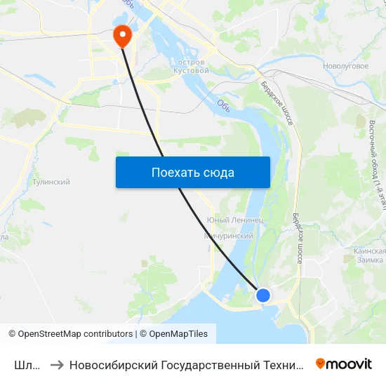 Шлюзы to Новосибирский Государственный Технический Университет map