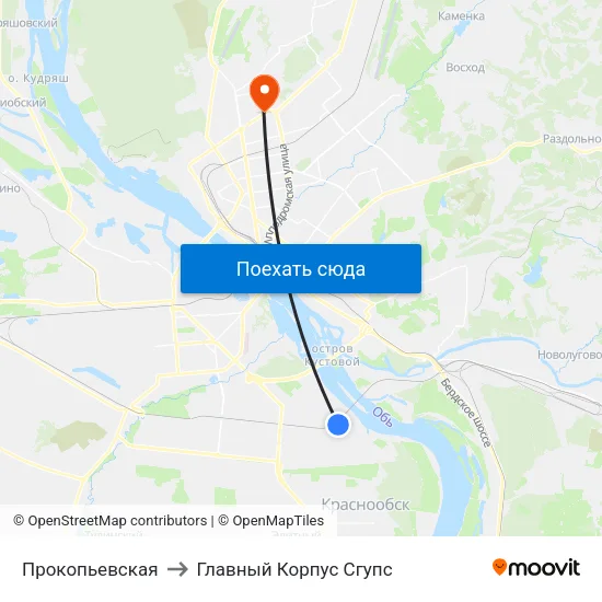 Прокопьевская to Главный Корпус Сгупс map
