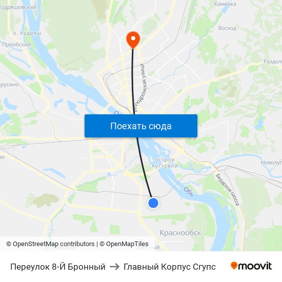 Переулок 8-Й Бронный to Главный Корпус Сгупс map