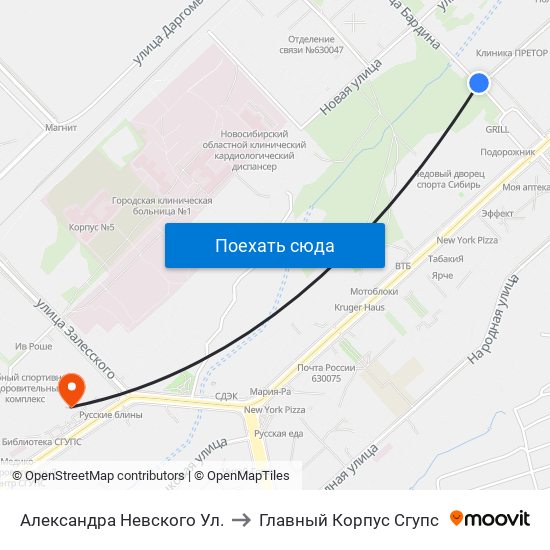 Александра Невского Ул. to Главный Корпус Сгупс map