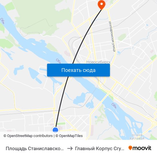Площадь Станиславского to Главный Корпус Сгупс map