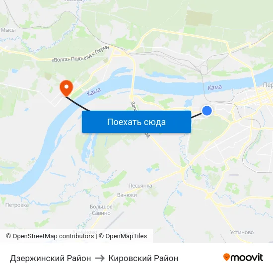 Дзержинский Район to Кировский Район map
