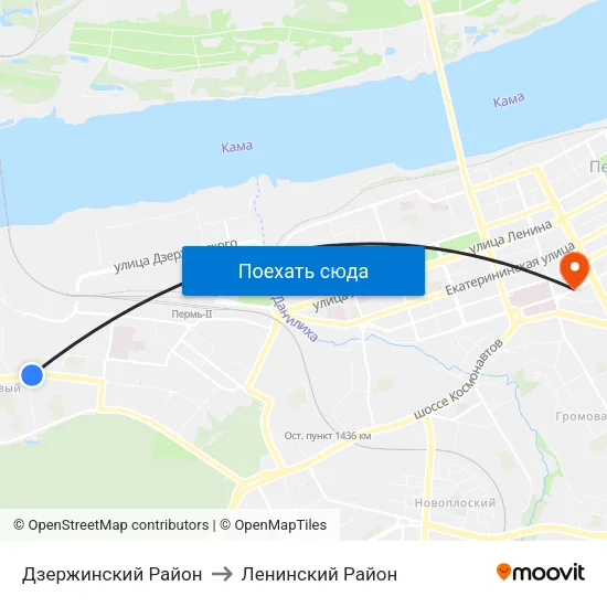 Дзержинский Район to Ленинский Район map