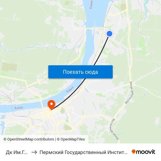 Дк Им.Горького to Пермский Государственный Институт Искусства И Культуры map