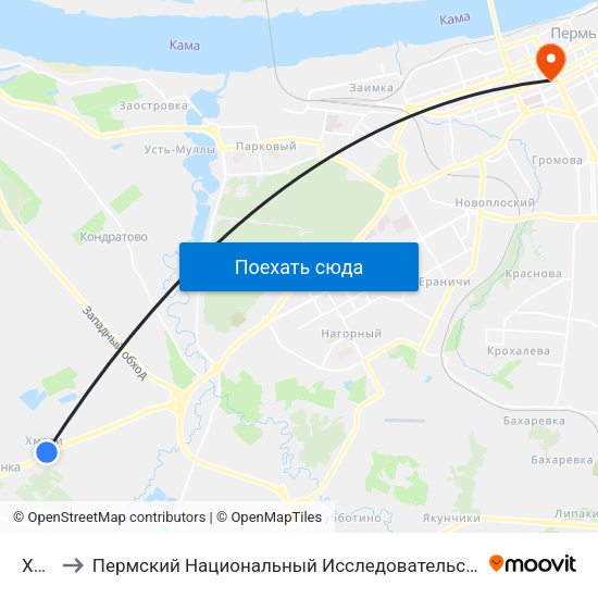 Хмели to Пермский Национальный Исследовательский Политехнический Университет map