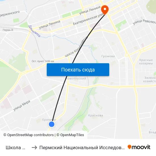 Школа № 3 (Ераничи) to Пермский Национальный Исследовательский Политехнический Университет map