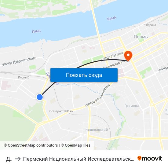 Дкж to Пермский Национальный Исследовательский Политехнический Университет map
