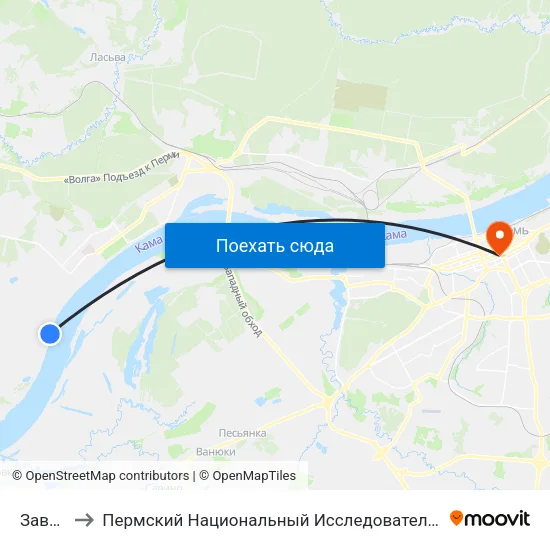 Завод Жби to Пермский Национальный Исследовательский Политехнический Университет map
