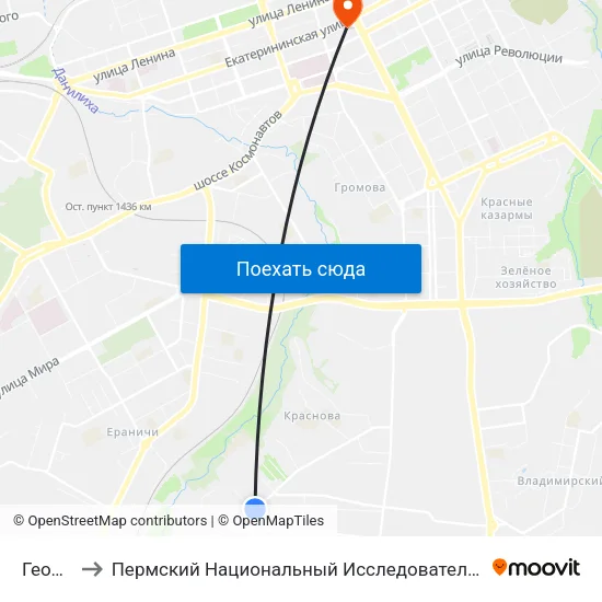 Геофизика to Пермский Национальный Исследовательский Политехнический Университет map