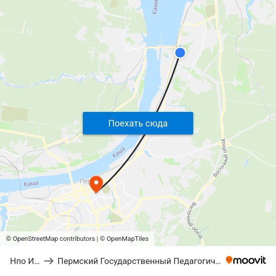 Нпо Искра to Пермский Государственный Педагогический Университет map