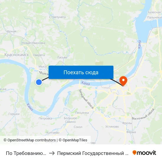 По Требованию (Ул. Ласьвинск.) to Пермский Государственный Педагогический Университет map