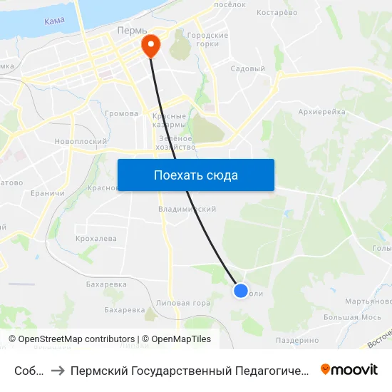 Соболи to Пермский Государственный Педагогический Университет map