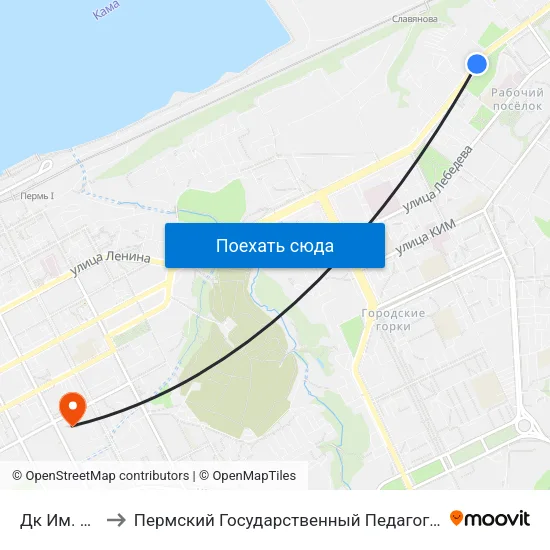 Дк Им. Ленина to Пермский Государственный Педагогический Университет map
