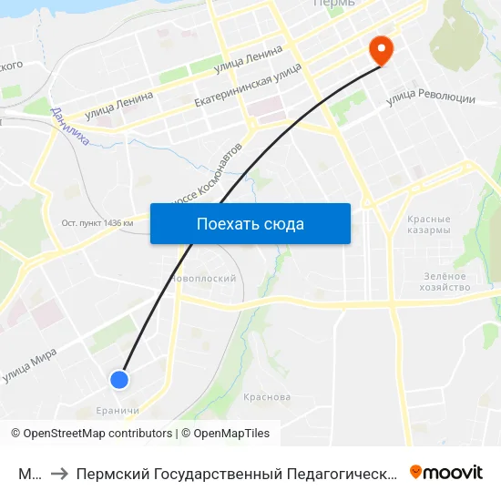 Мжк to Пермский Государственный Педагогический Университет map