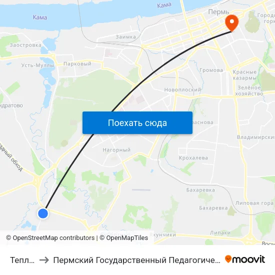 Теплицы to Пермский Государственный Педагогический Университет map