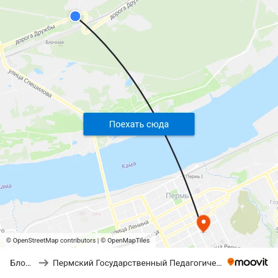 Блочная to Пермский Государственный Педагогический Университет map