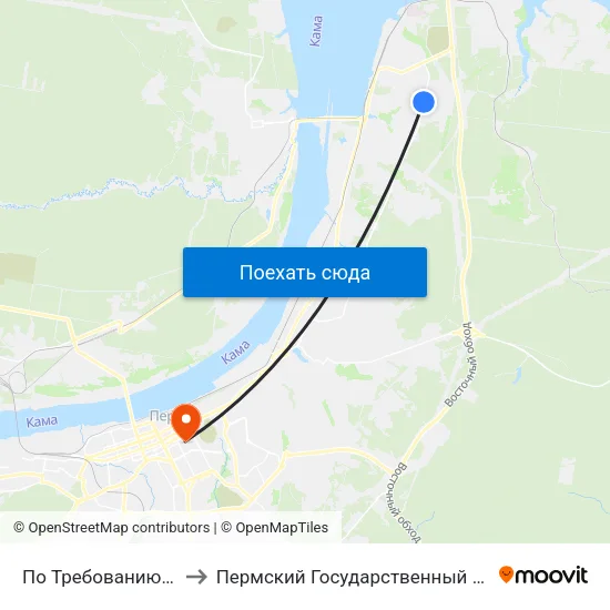 По Требованию (Ул. Тихорецкая) to Пермский Государственный Педагогический Университет map