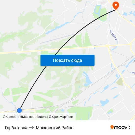 Горбатовка to Московский Район map
