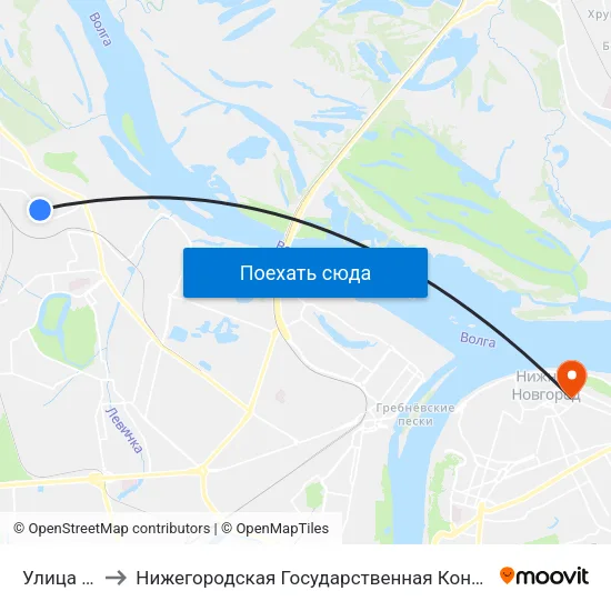 Улица Ногина to Нижегородская Государственная Консерватория Им. М.И. Глинки map