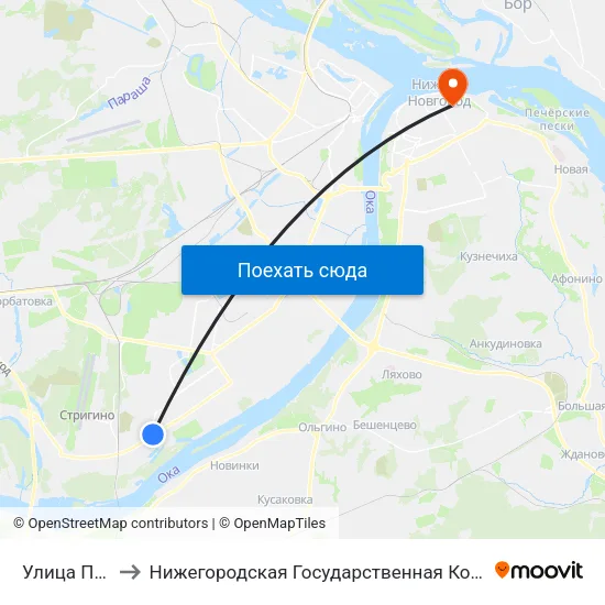 Улица Патриотов to Нижегородская Государственная Консерватория Им. М.И. Глинки map