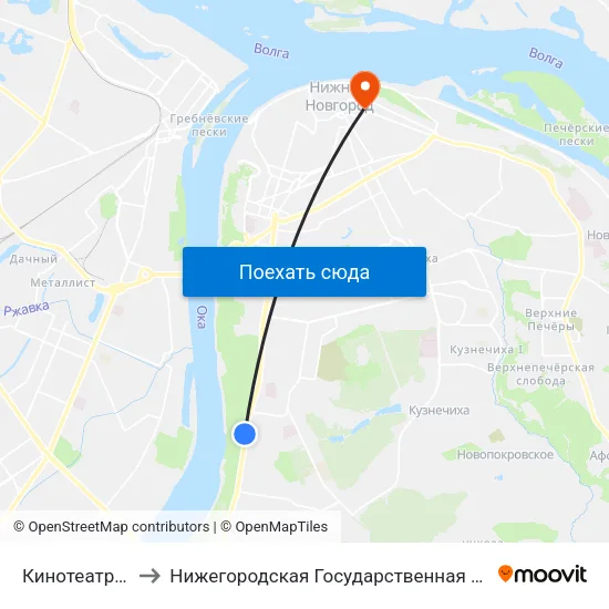 Кинотеатр «Электрон» to Нижегородская Государственная Консерватория Им. М.И. Глинки map