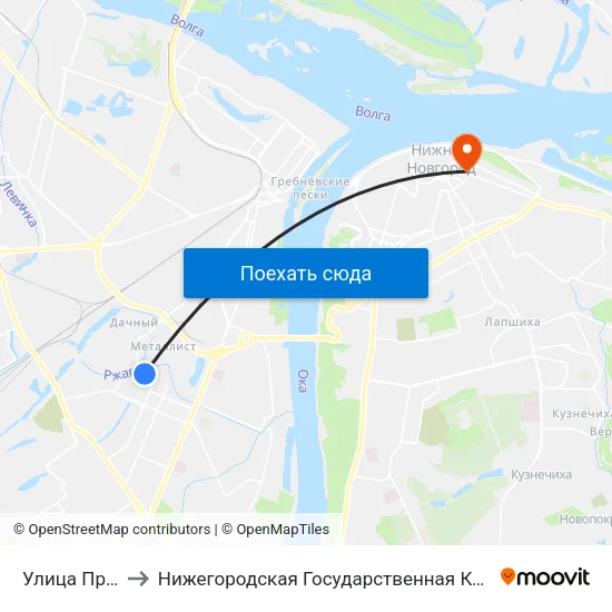 Улица Премудрова to Нижегородская Государственная Консерватория Им. М.И. Глинки map