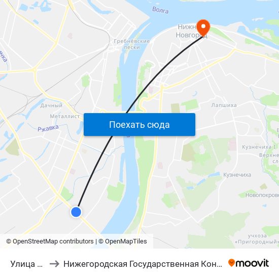 Улица Грекова to Нижегородская Государственная Консерватория Им. М.И. Глинки map