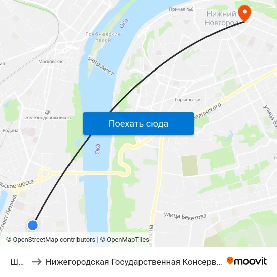 Школа to Нижегородская Государственная Консерватория Им. М.И. Глинки map