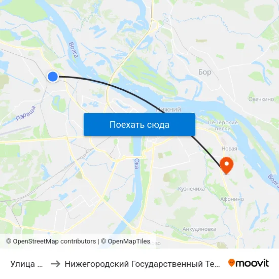 Улица Ногина to Нижегородский Государственный Технический Университет map