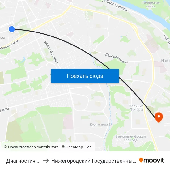Диагностический Центр to Нижегородский Государственный Технический Университет map