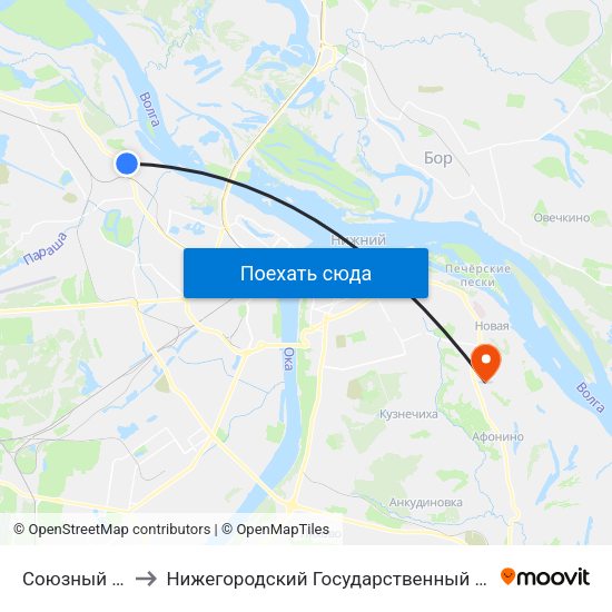 Союзный Переулок to Нижегородский Государственный Технический Университет map