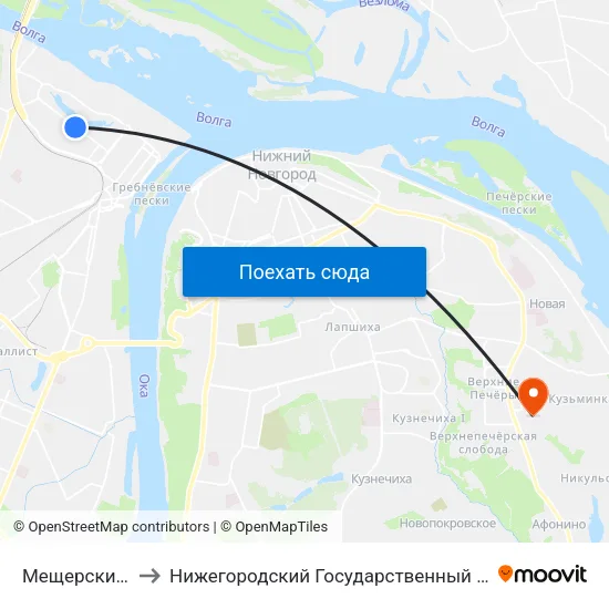 Мещерский Бульвар to Нижегородский Государственный Технический Университет map