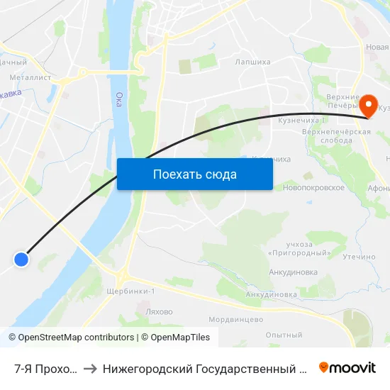 7-Я Проходная Газ to Нижегородский Государственный Технический Университет map