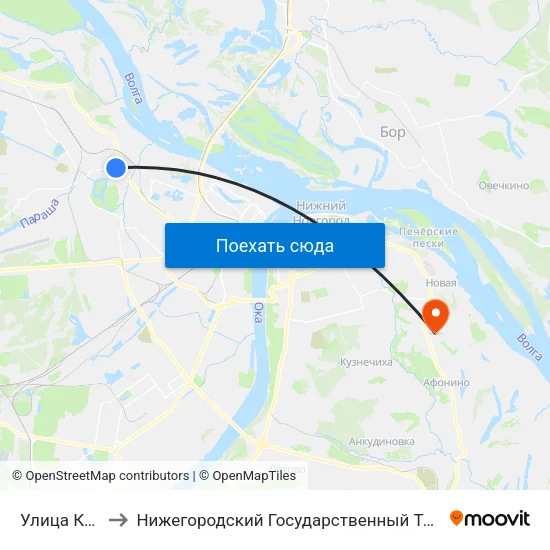 Улица Культуры to Нижегородский Государственный Технический Университет map