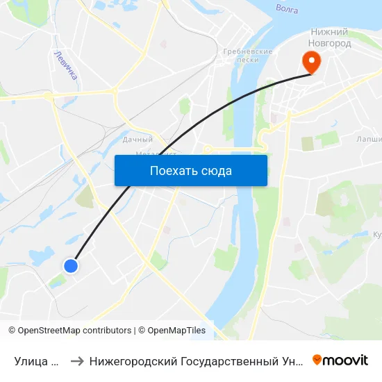 Улица Дружаева to Нижегородский Государственный Университет Им. Н. И. Лобачевского map
