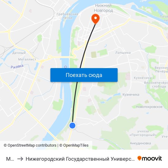 Мыза to Нижегородский Государственный Университет Им. Н. И. Лобачевского map