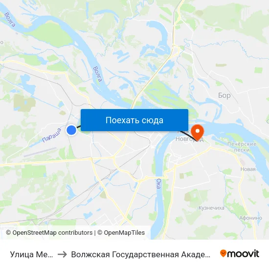 Улица Мечникова to Волжская Государственная Академия Водного Транспорта map