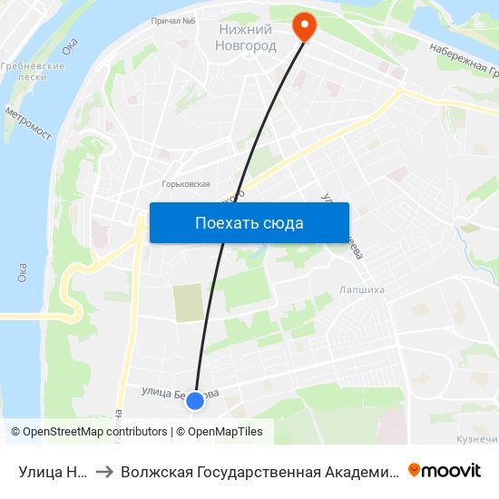 Улица Нартова to Волжская Государственная Академия Водного Транспорта map