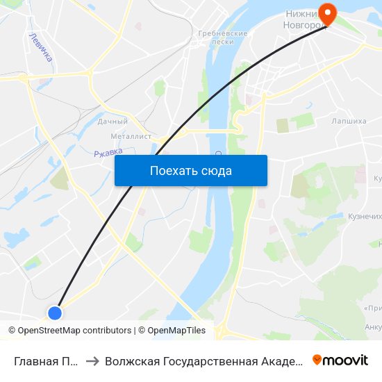 Главная Проходная to Волжская Государственная Академия Водного Транспорта map