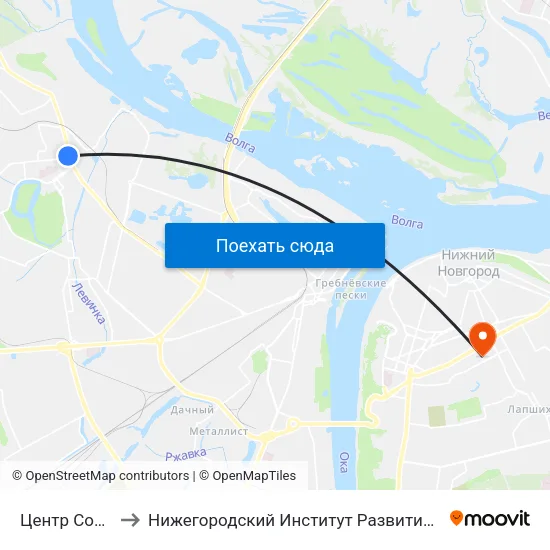 Центр Сормова to Нижегородский Институт Развития Образования map
