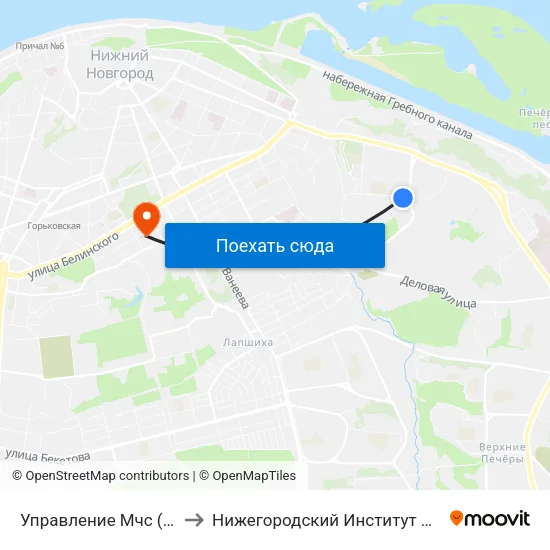 Управление Мчс (Улица Усилова) to Нижегородский Институт Развития Образования map