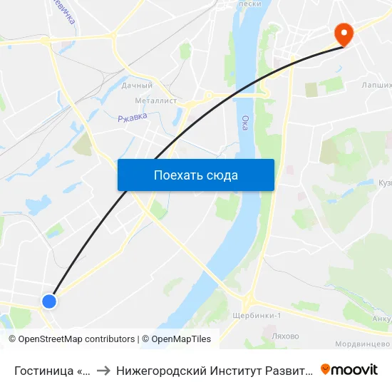 Гостиница «Волна» to Нижегородский Институт Развития Образования map